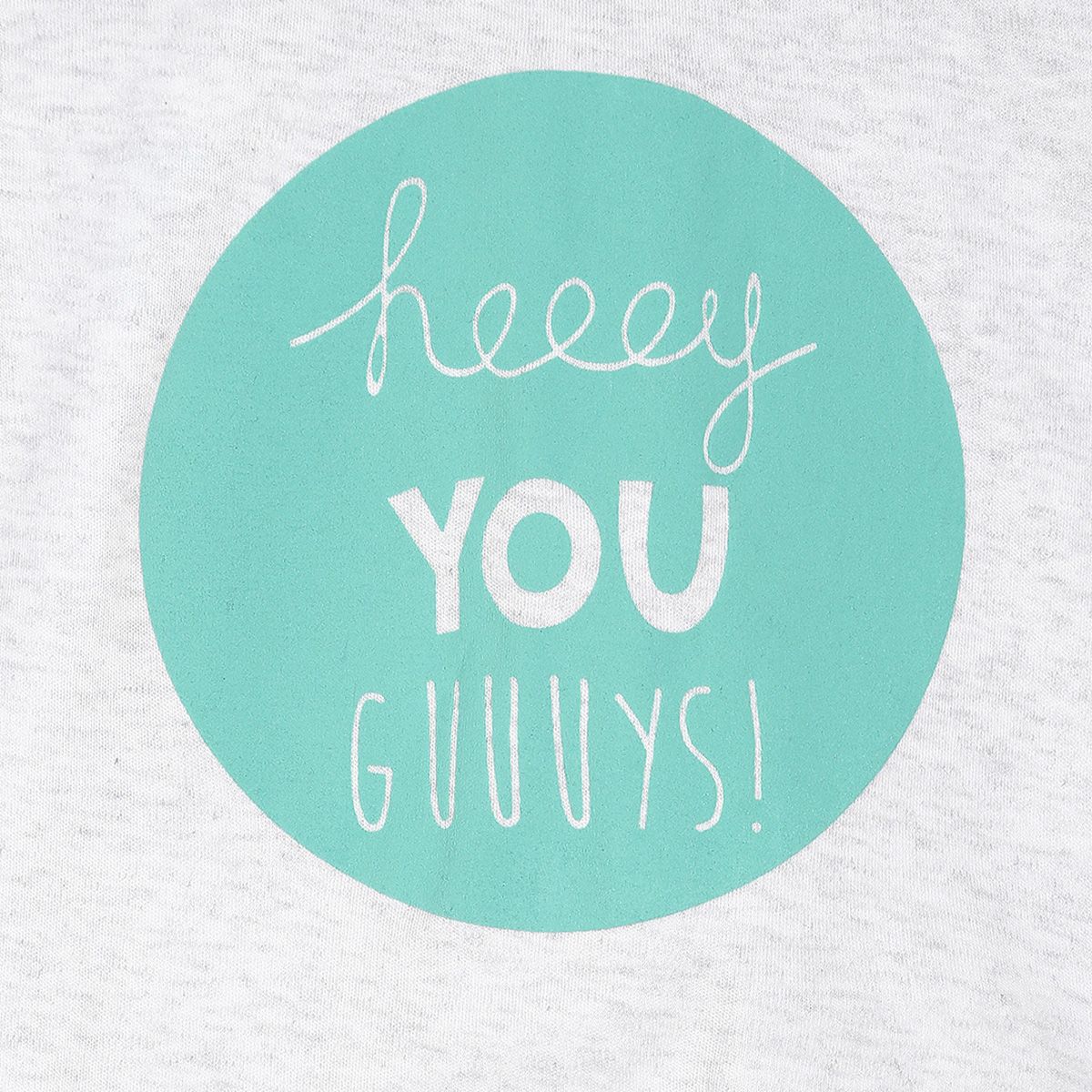Pack of 1 knit t-shirt - white & turquoise green for 3-6 Months