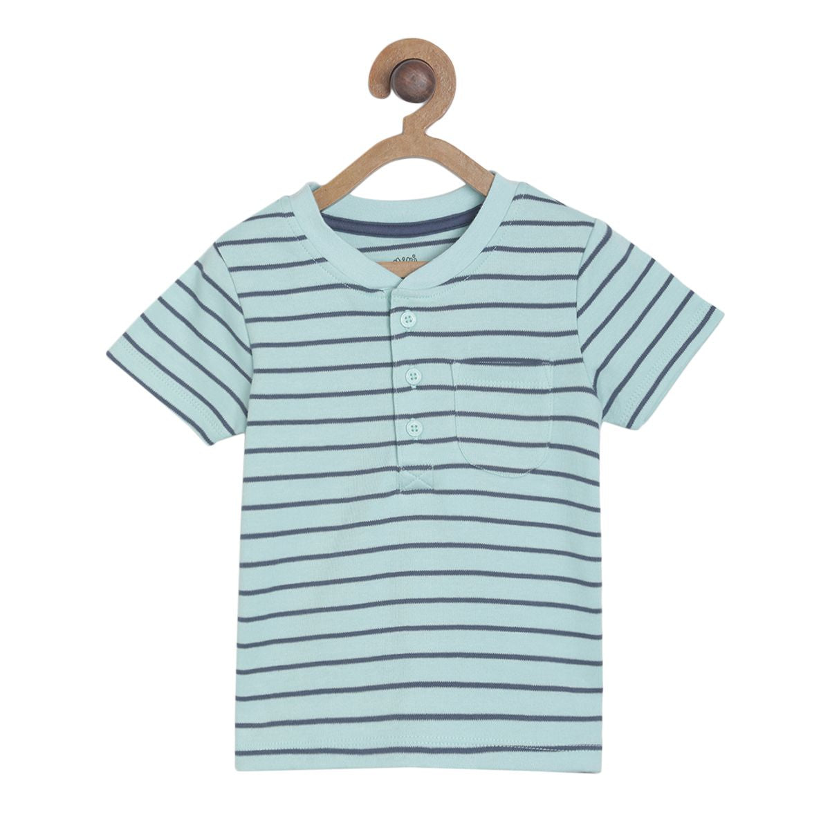 Pack of 1 knit t-shirt - mint for 3-6 Months