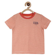 Boys Orange Stripes T-Shirt