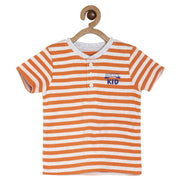 Pack of 1 knit t-shirt - white & red for 3-6 Months