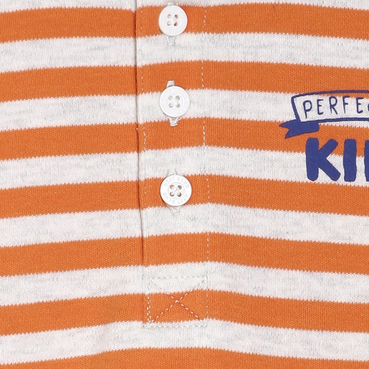 Pack of 1 knit t-shirt - white & red for 3-6 Months