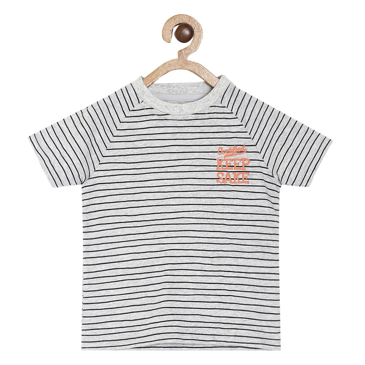 Pack of 1 knit t-shirt - grey for 3-6 Months