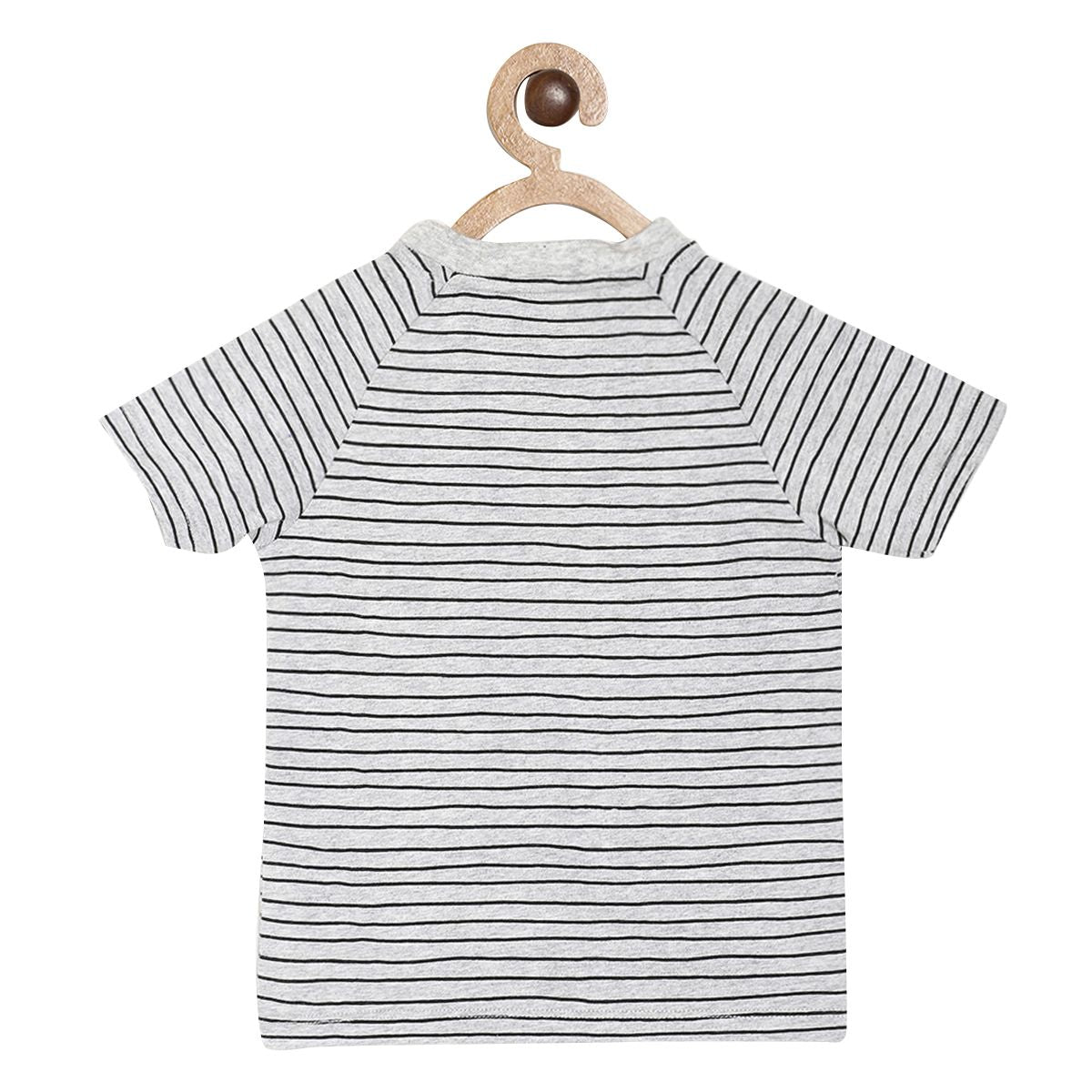 Pack of 1 knit t-shirt - grey for 3-6 Months