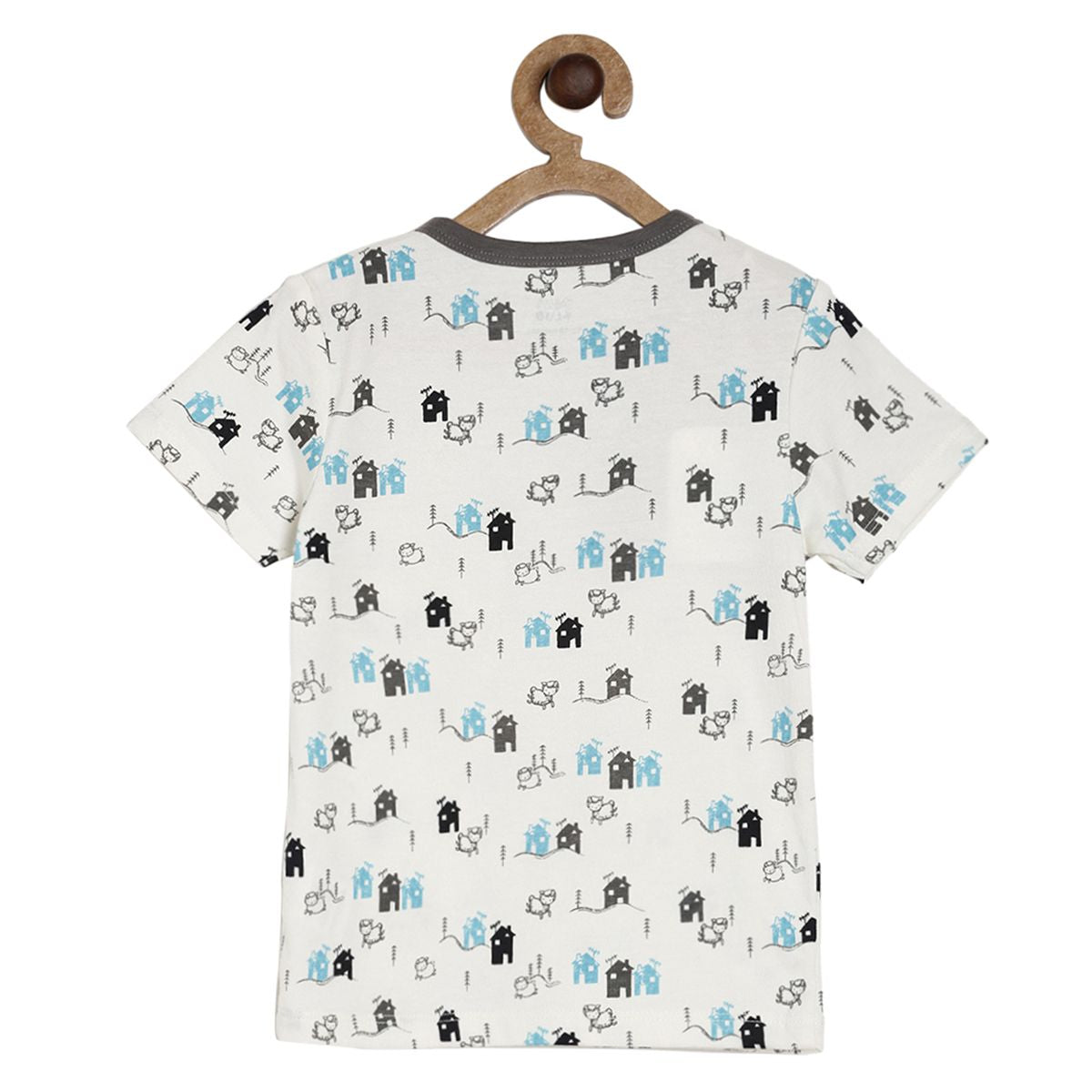 Pack of 1 knit t-shirt - off white for 3-6 Months