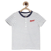 Boys White Striper T-Shirt Pack of 1