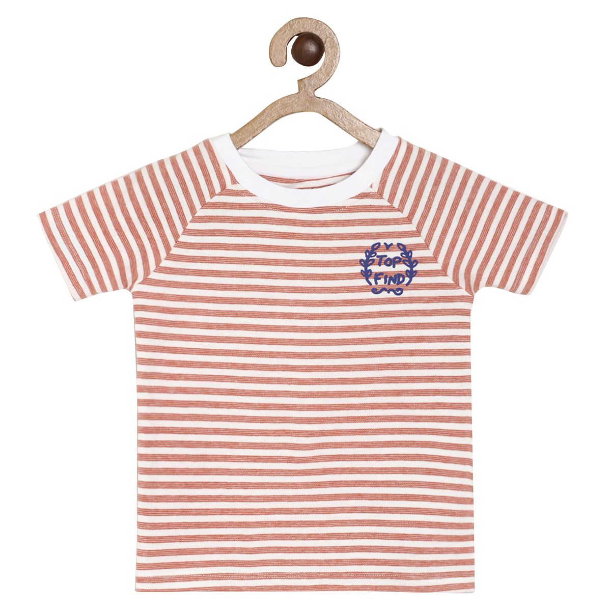 Pack of 1 knit t-shirt - white & pink for 3-6 Months