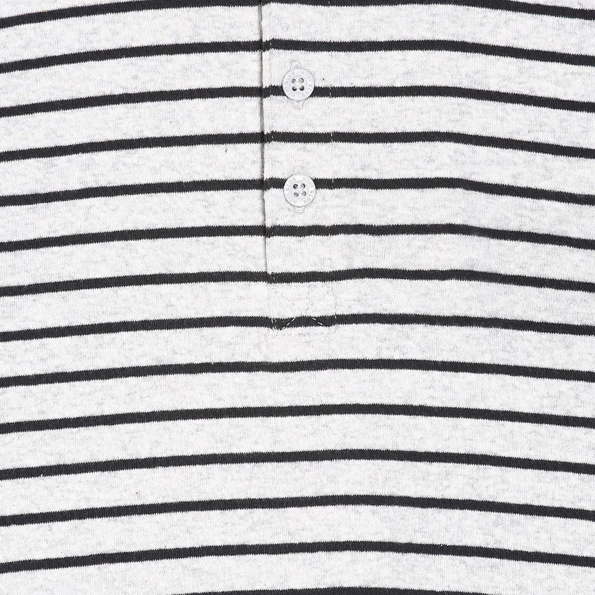 Pack of 1 knit t-shirt - grey/striper for 3-6 Months