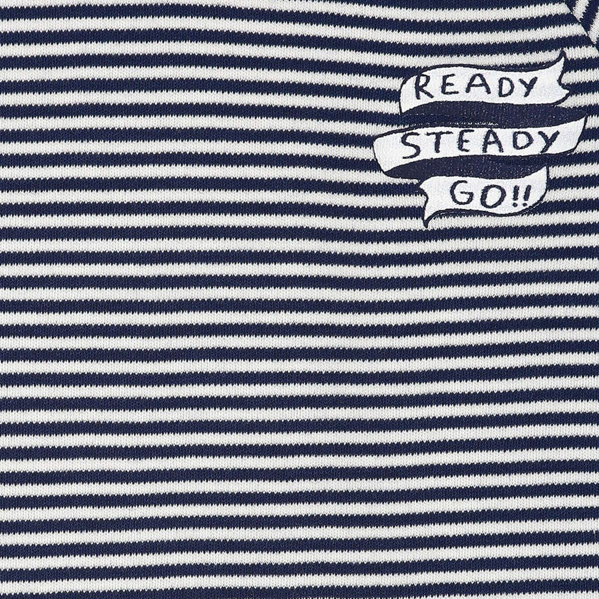 Pack of 1 knit t-shirt - blue striper for 3-6 Months