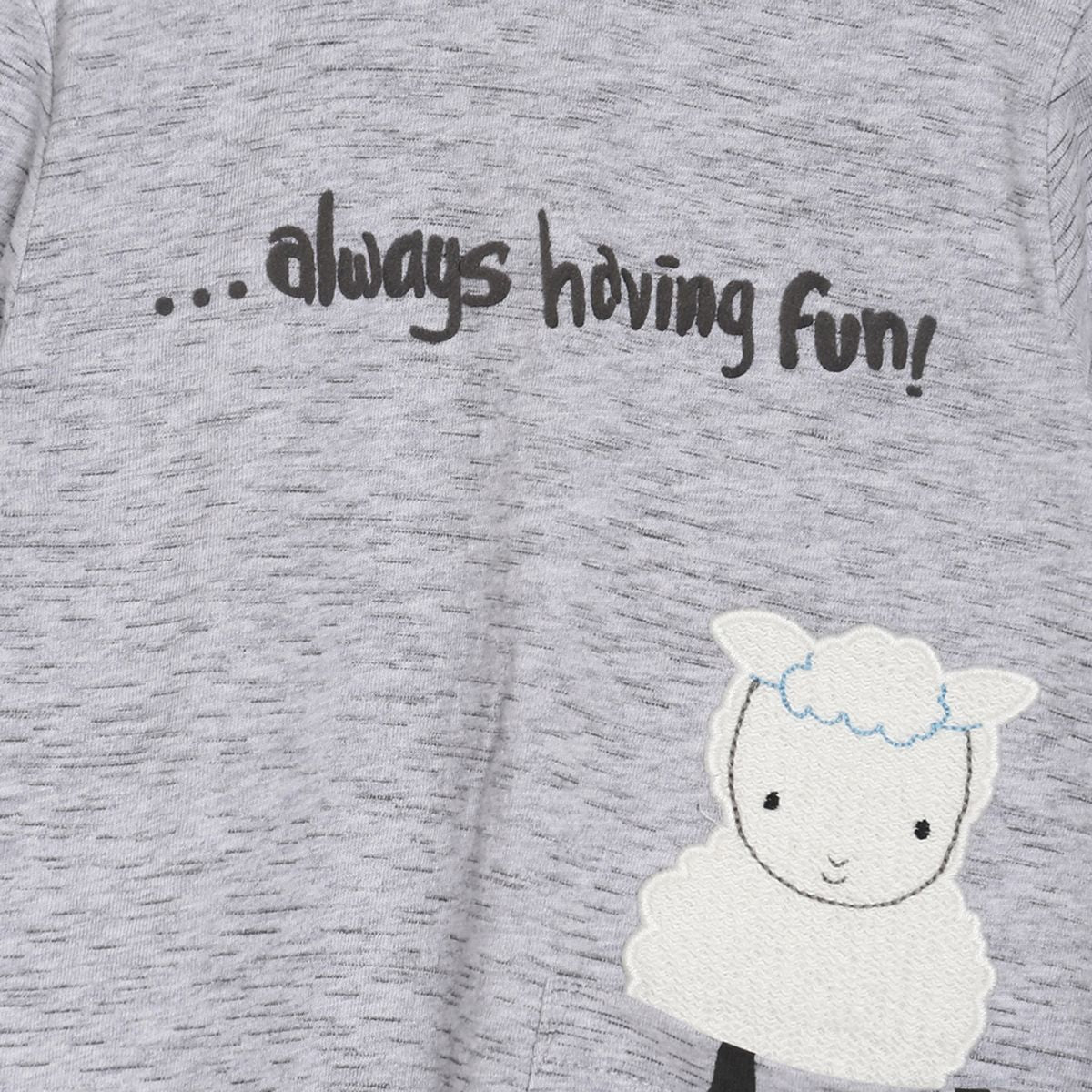 Pack of 1 knit t-shirt - grey marl for 3-6 Months