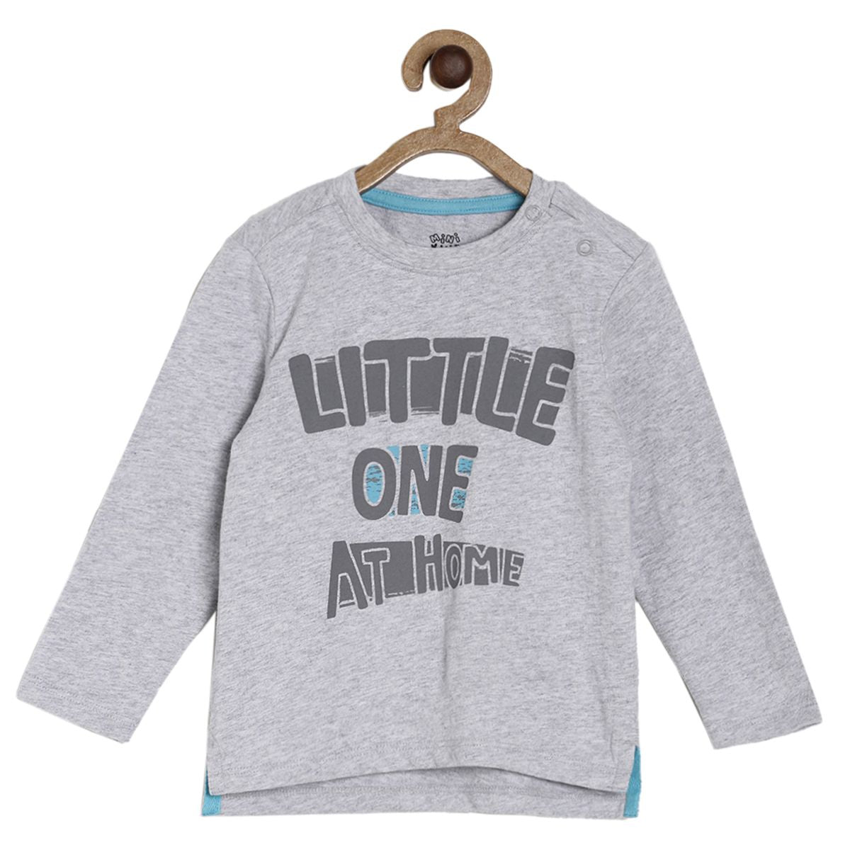 Pack of 1 knit t-shirt - grey marl for 3-6 Months
