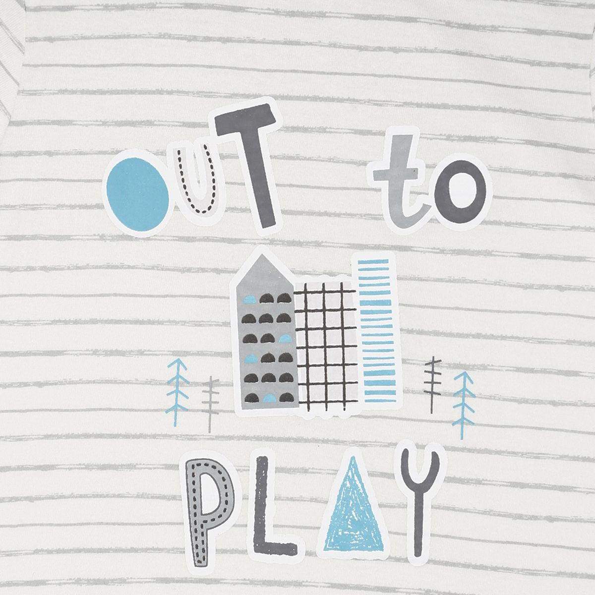 Pack of 1 knit t-shirt - off white for 3-6 Months