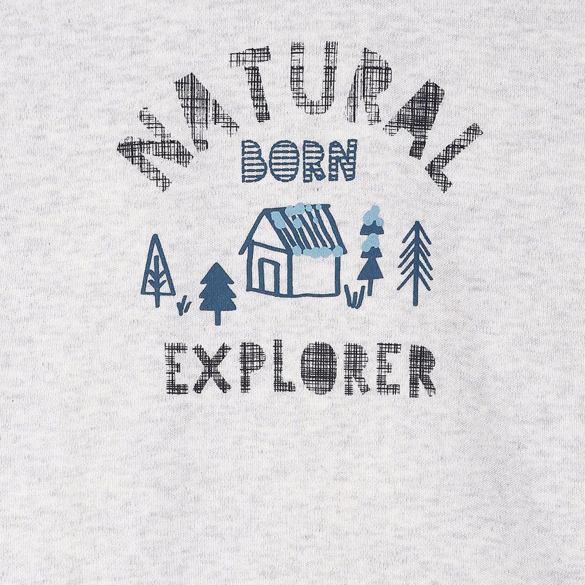 Pack of 1 knit tee - light grey for 3-6 Months