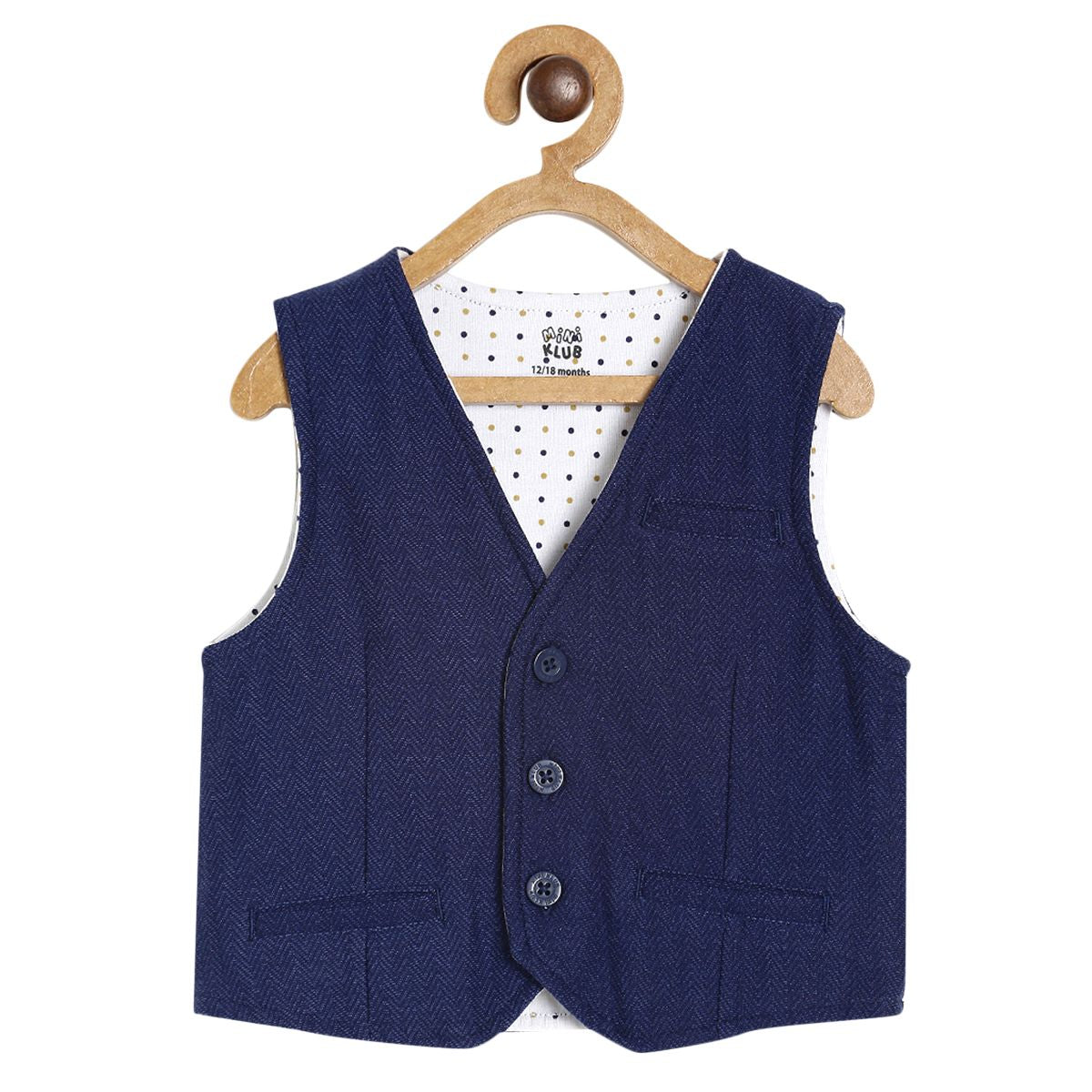 Boys Navy Waistcoat