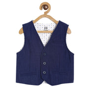 Boys Navy Waistcoat