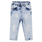 Baby Boys Washed Denim Jeans, Light Blue