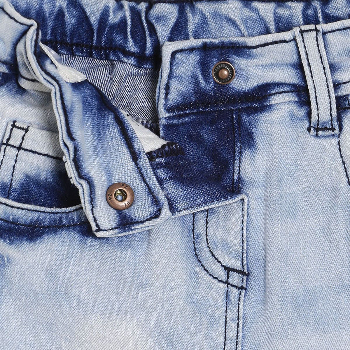 Baby Boys Washed Denim Jeans, Light Blue