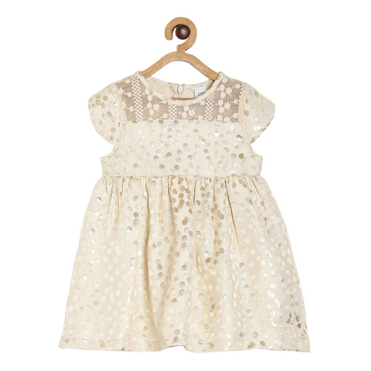 Pack of 1 woven dress - off white for 3-6 Months