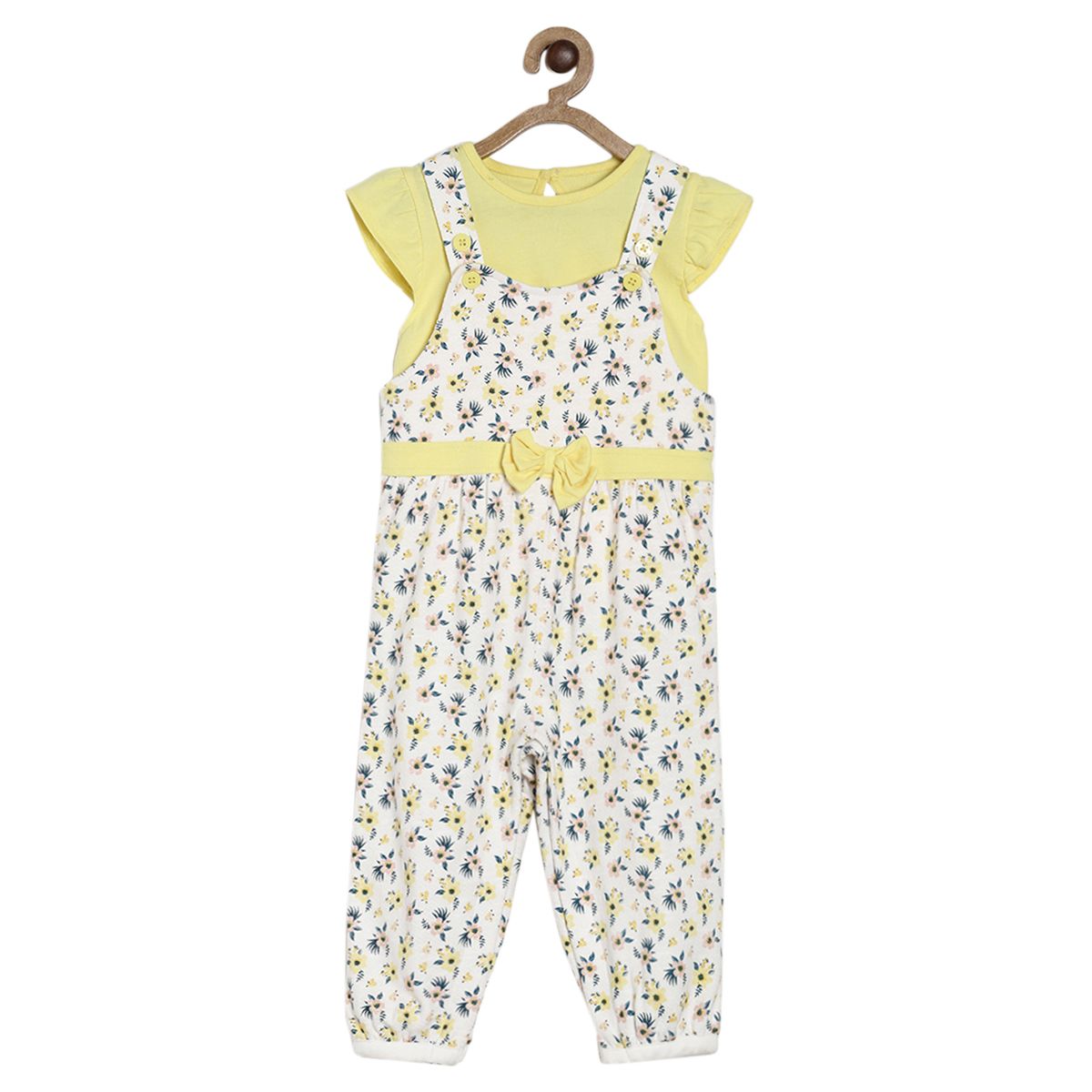 Off White Dungaree Set