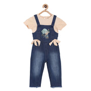 Pack of 2 denim dungaree set - dark wash for 3-6 Months