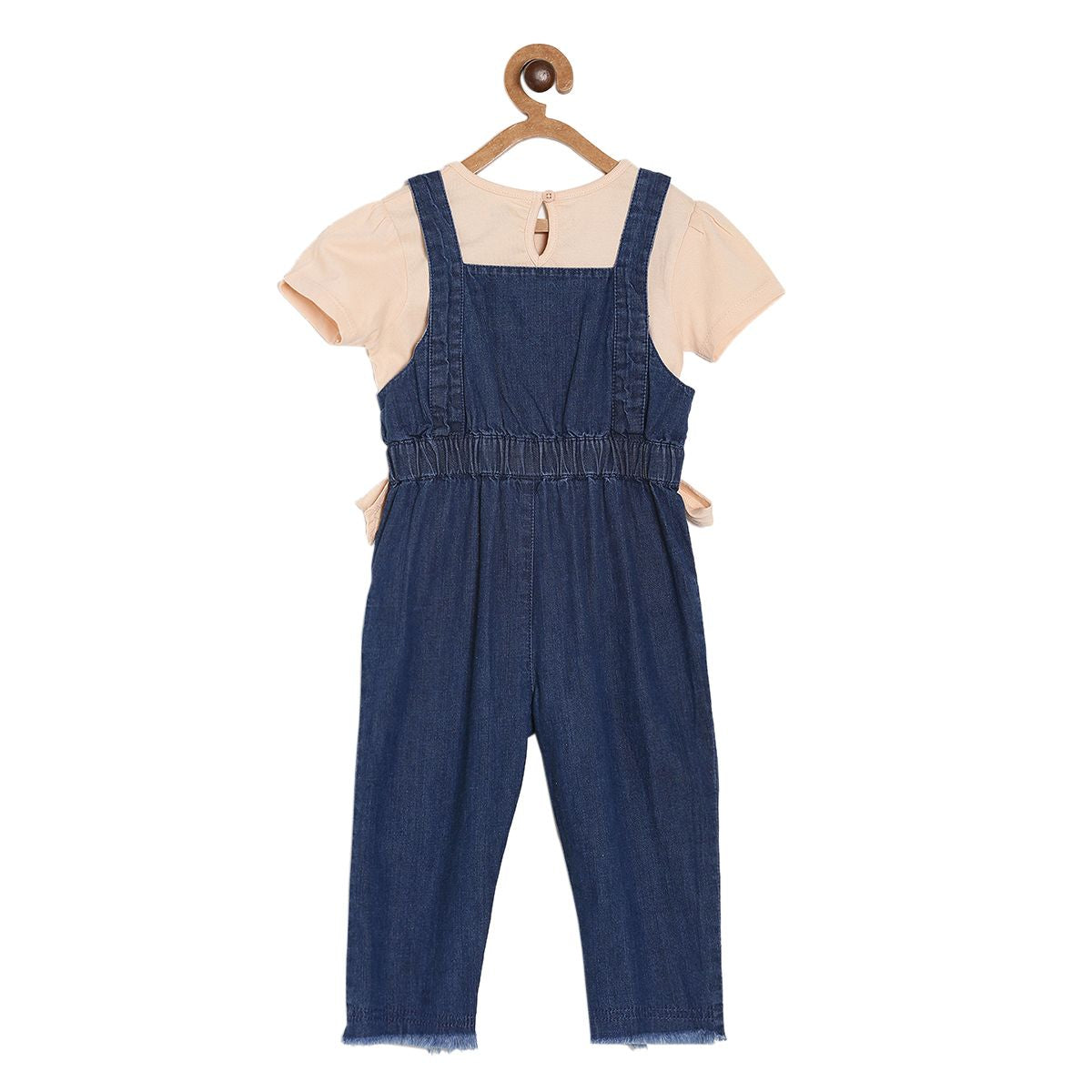 Pack of 2 denim dungaree set - dark wash for 3-6 Months