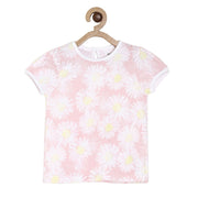 Pack of 1 knit top - white & lavender for 3-6 Months