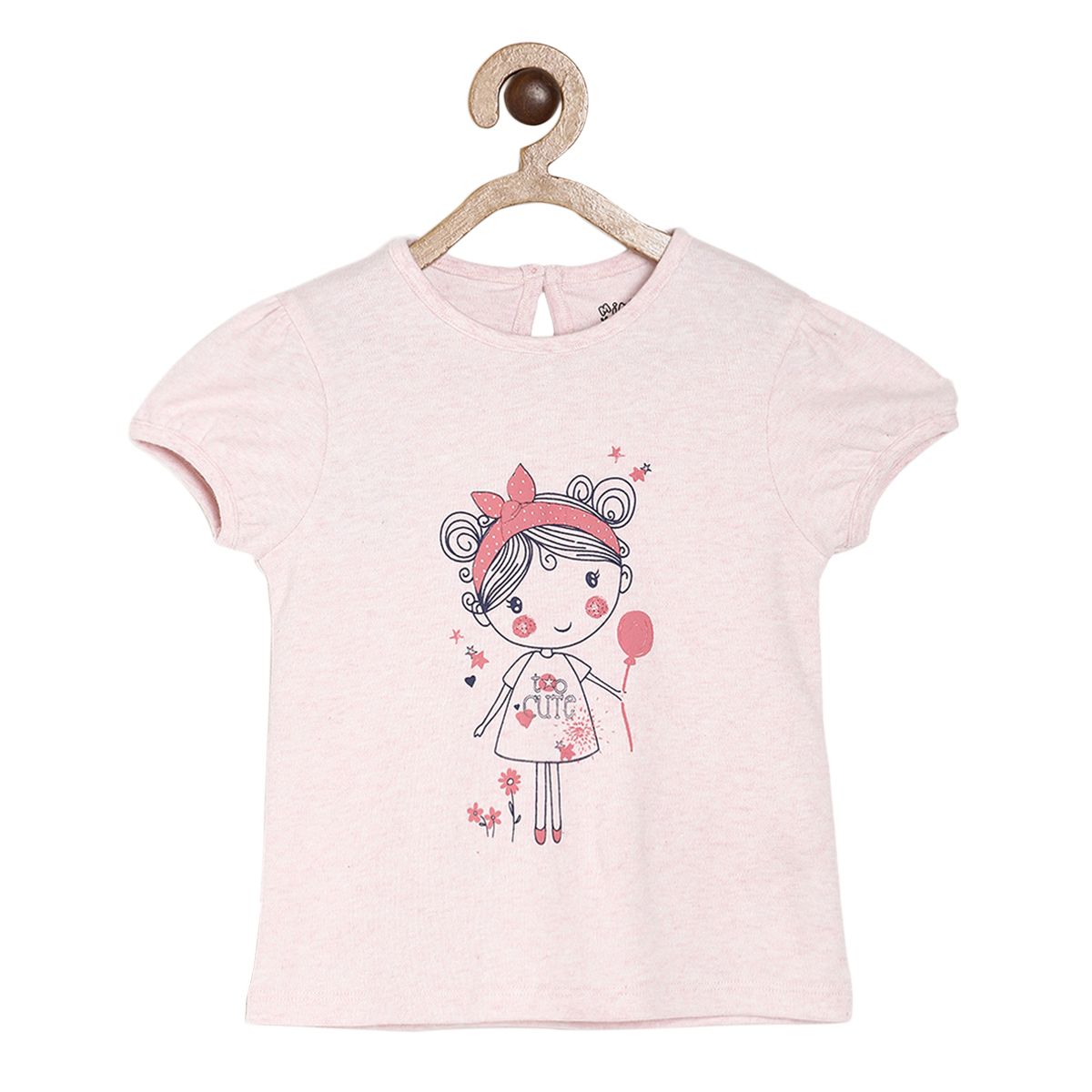 Pack of 1 knit top - pink marl for 3-6 Months