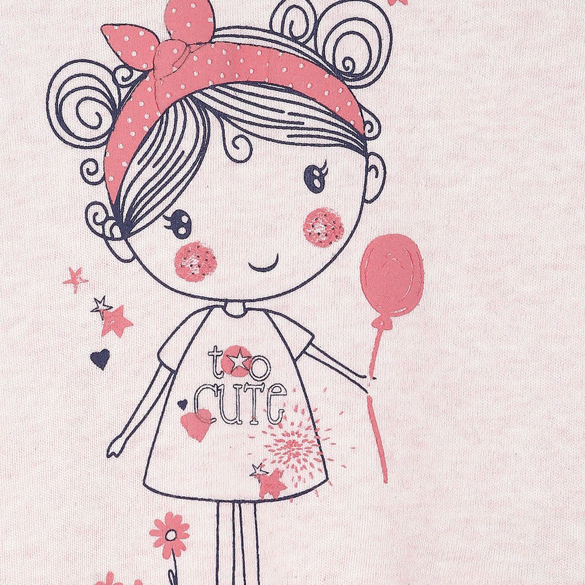 Pack of 1 knit top - pink marl for 3-6 Months