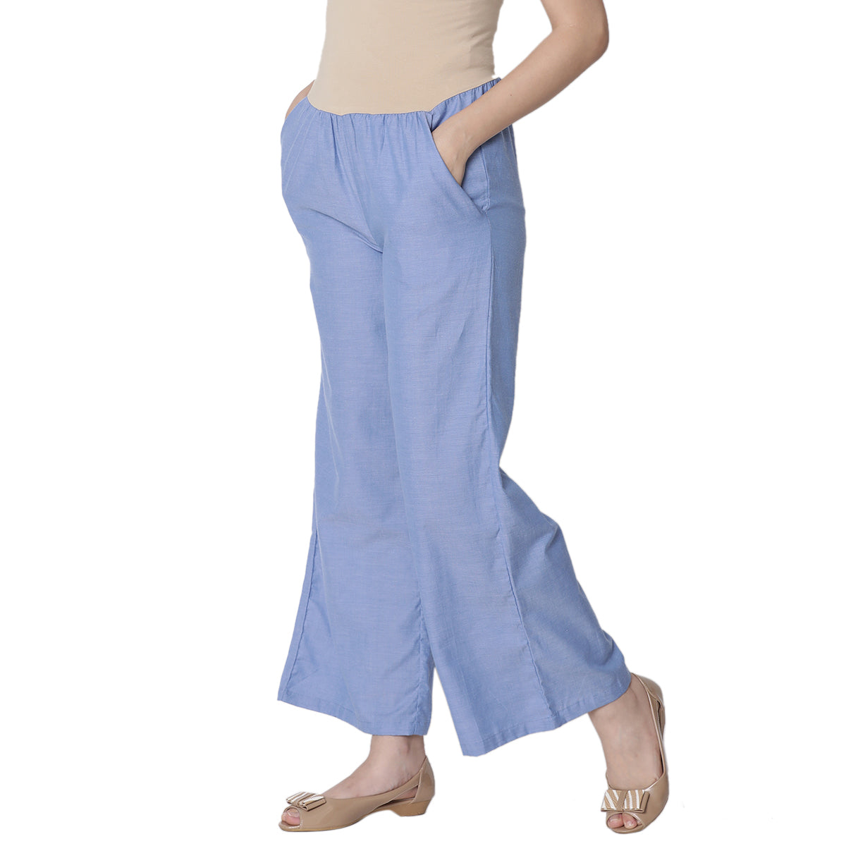 Chambray Nursing Woven Pant
