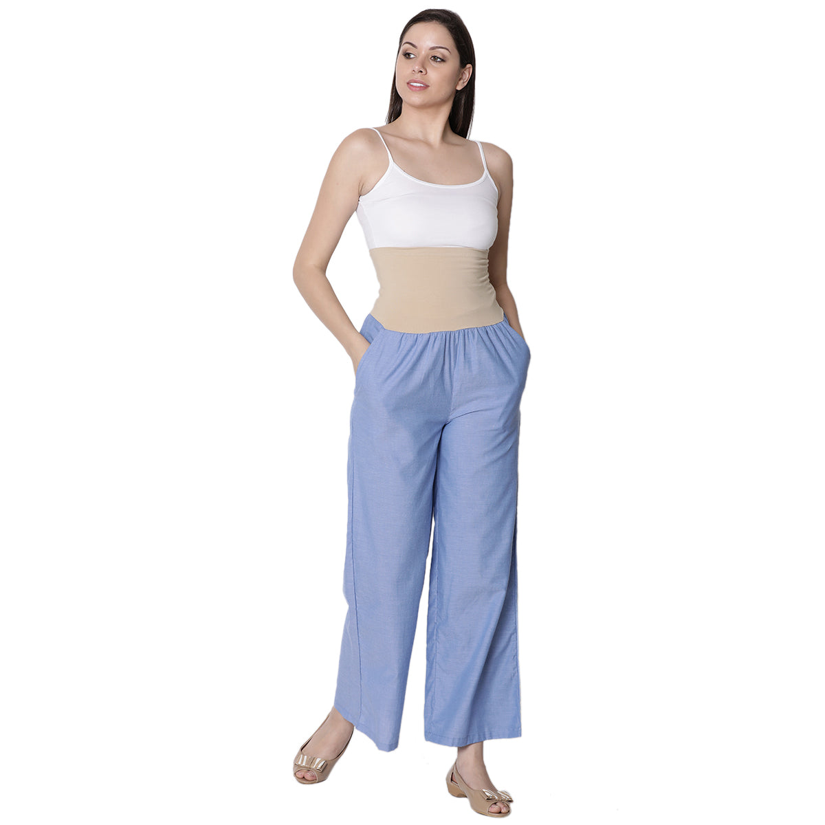 Chambray Nursing Woven Pant