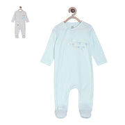 Pack of 2 sleep suit - sky blue for New Born