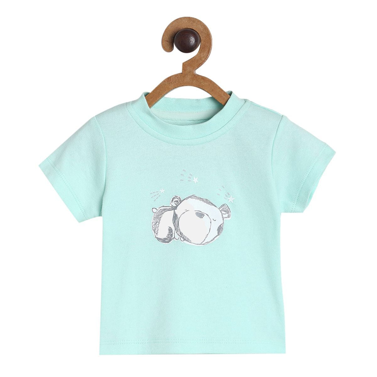 Pack of 3 t-shirt - turquoise blue for 0-3 Months