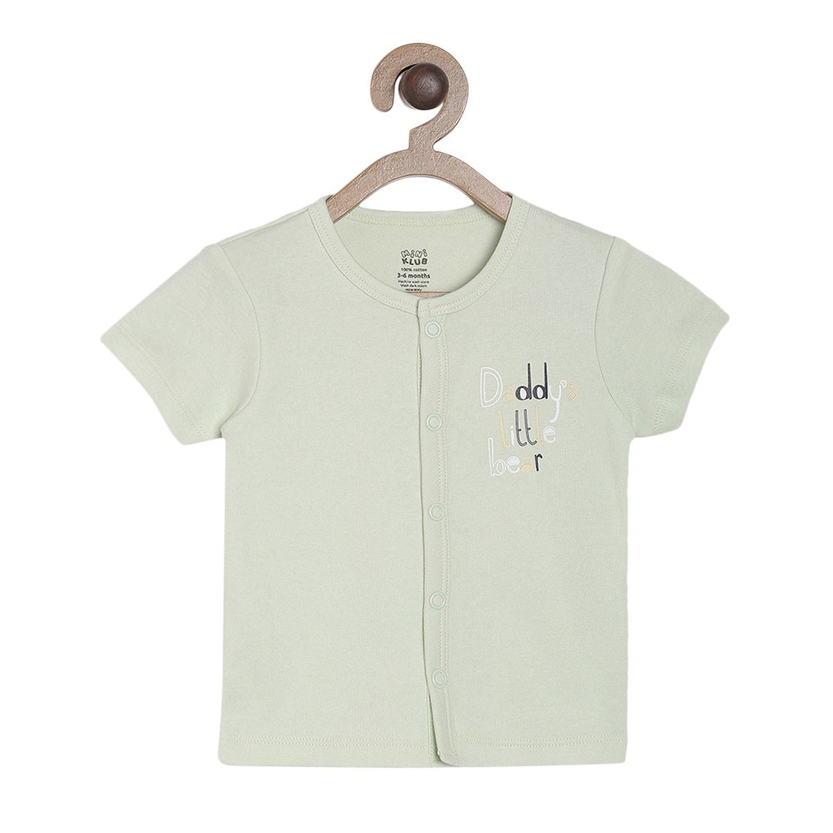 Pack of 3 front open vest - light blue for New Born