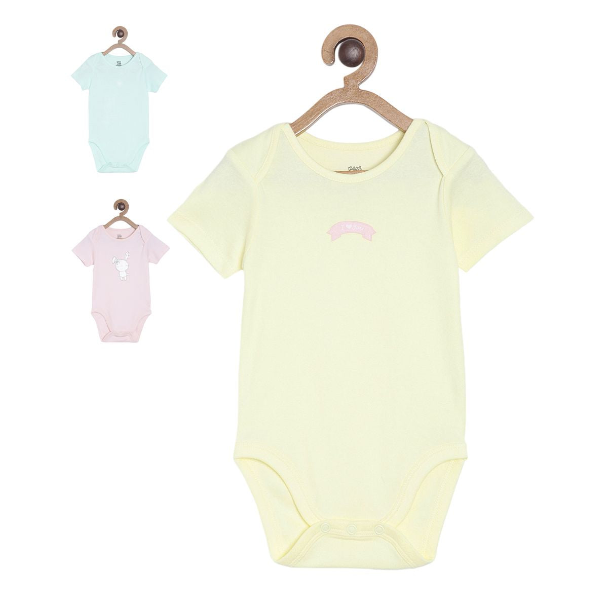 Pack of 3 bodysuit - cream yellow for New Born