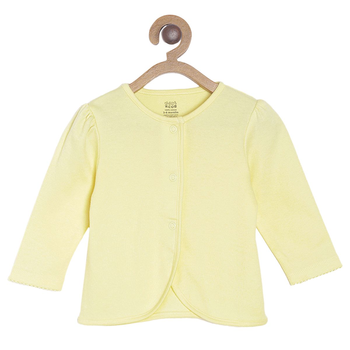 Pack of 3 front open vest - cream yellow for New Born