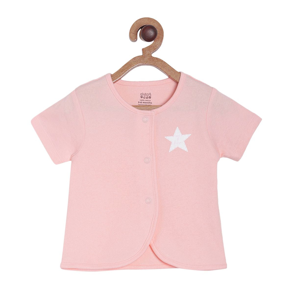 Pack of 3 front open vest - baby pink for New Born