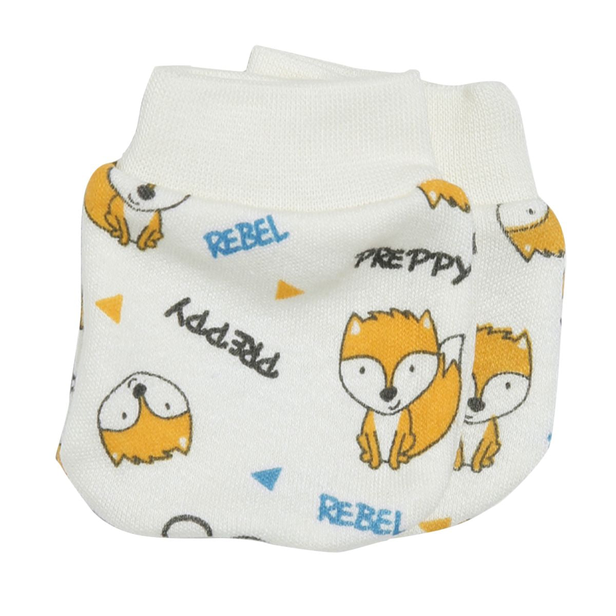 Boys White and Yellow Bib Mittens and Booties Gift Set