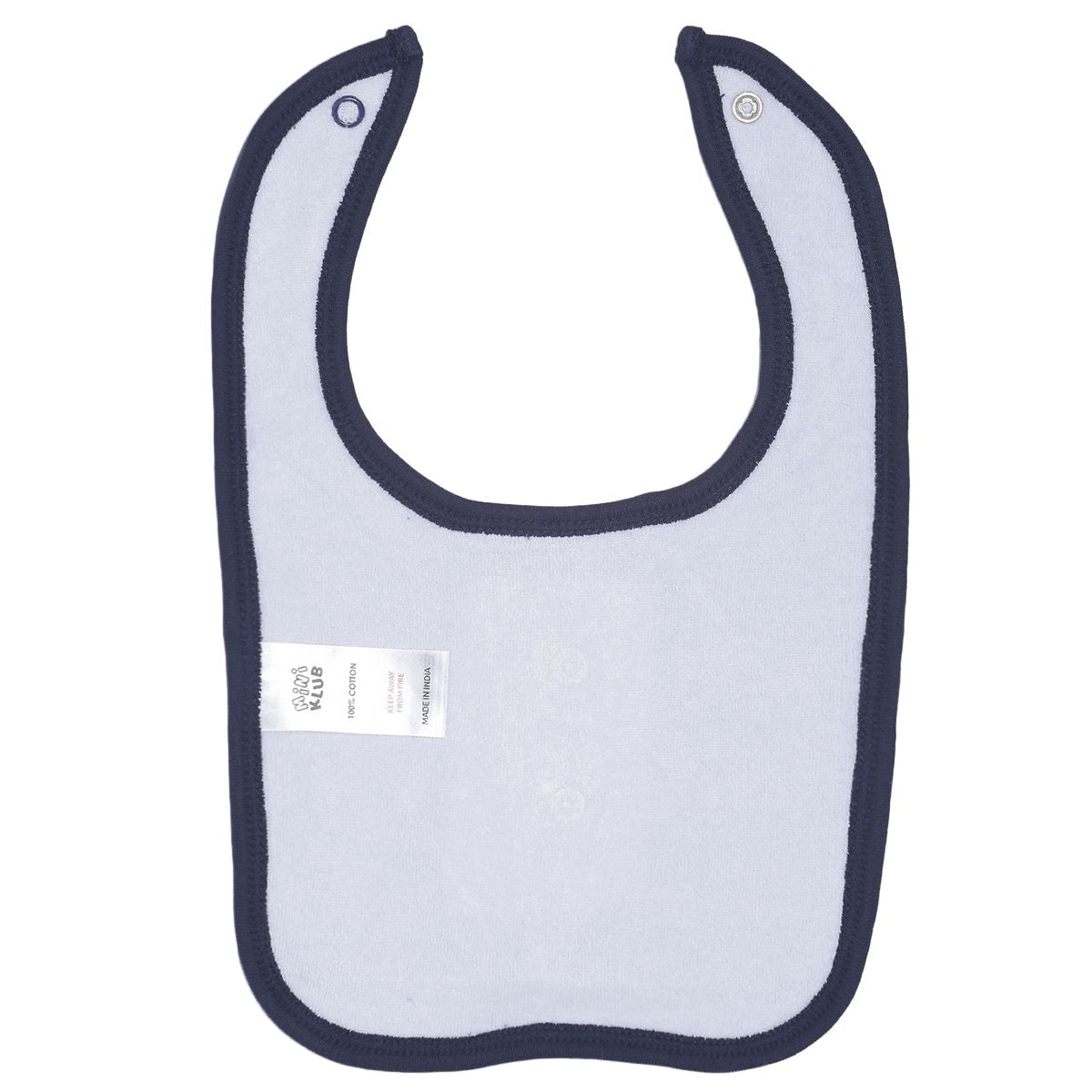 Baby Boys Navy Blue Cotton Tuxedo Style Feeding Bib