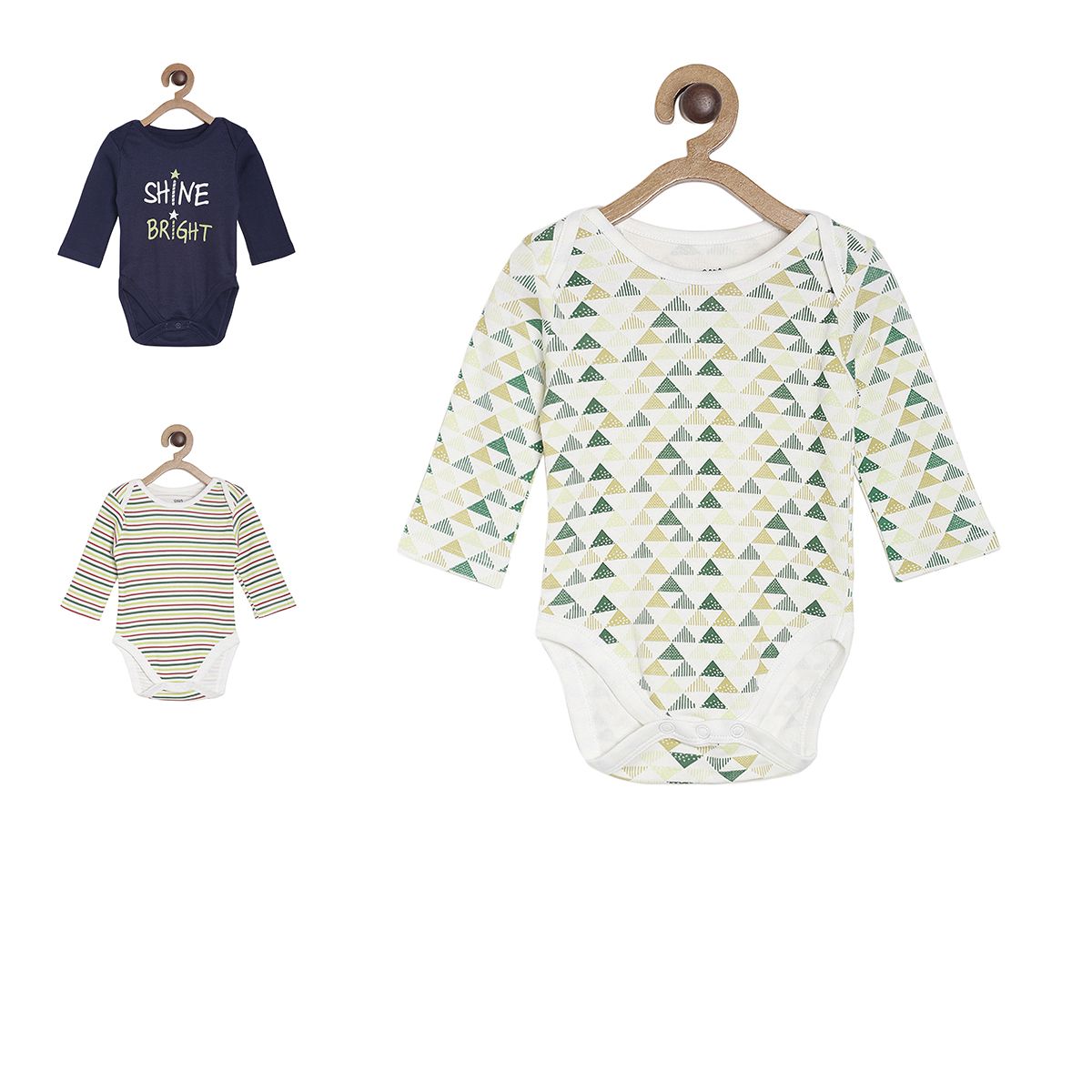 Pack of 3 body suit - white  & blue for New Born