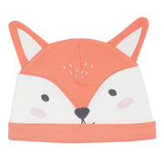 Baby Unisex Orange and White Cotton Fox Face Cap Pack of 1 Soft Everyday Headwear