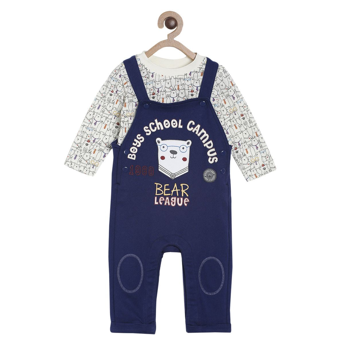 Pack of 2 dungaree set - navy for 3-6 Months