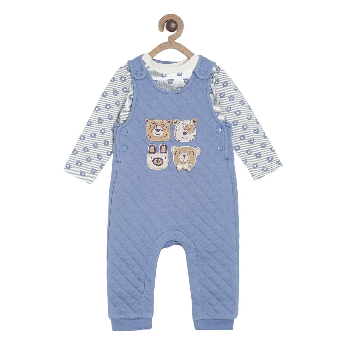 Boys Blue Dungaree Set