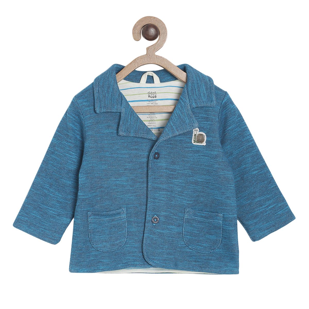Pack of 1 jacket - denim blue for 0-3 Months