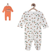 Pack of 2 sleep suit - white & blue for New Born