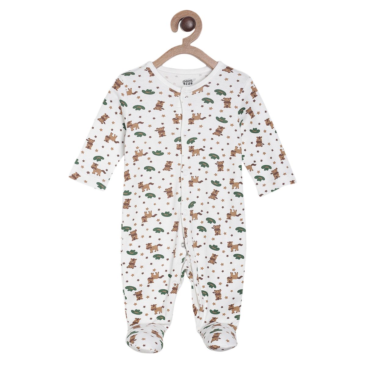 Pack of 2 sleep suit - white & blue for New Born