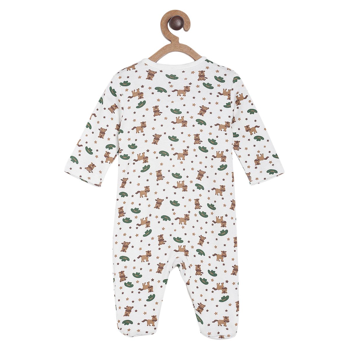 Pack of 2 sleep suit - white & blue for New Born