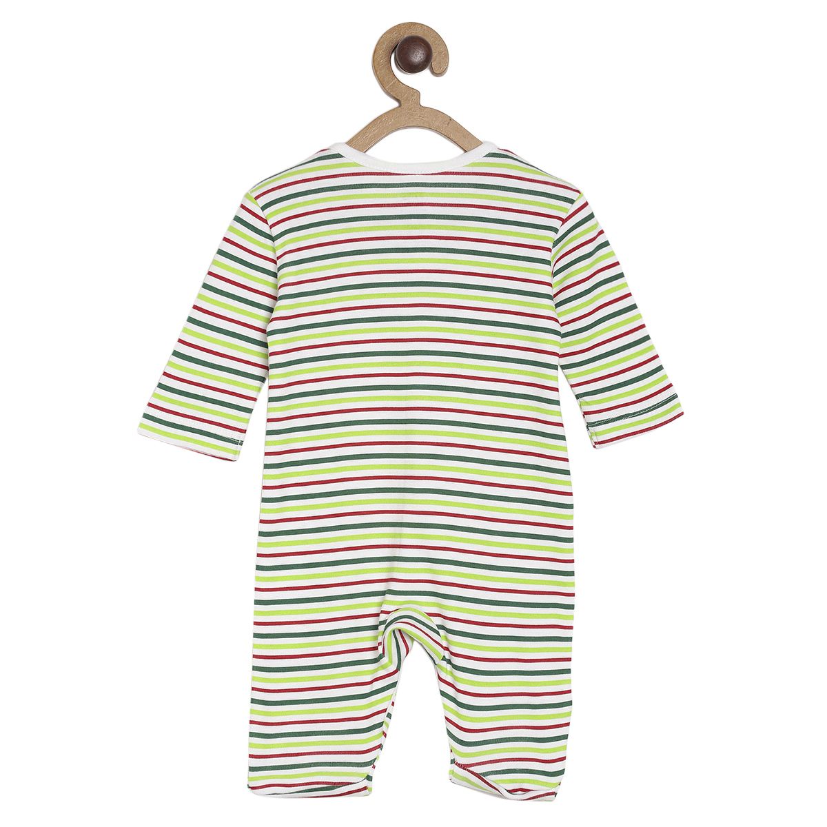 Pack of 2 sleep suit - white & green for New Born