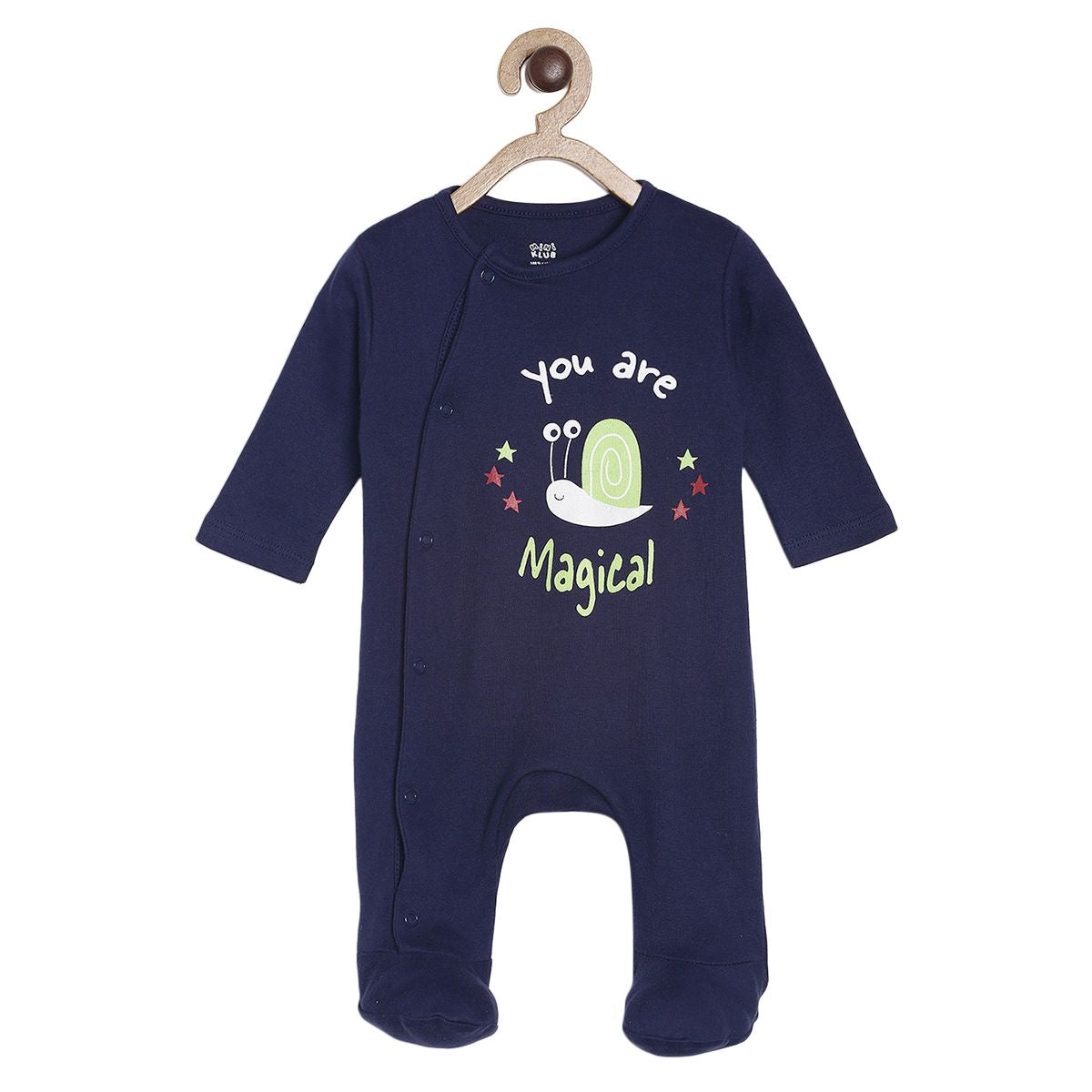 Pack of 2 sleep suit - white & green for New Born