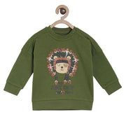 Pack of 1 sweatshirt - green for 0-3 Months
