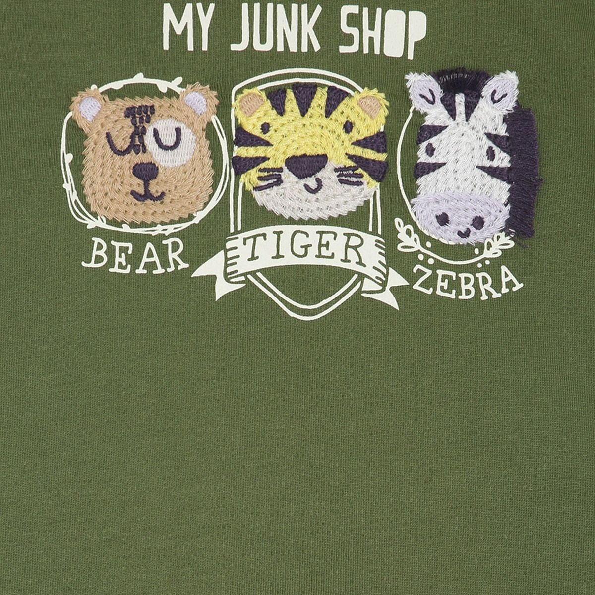 Pack of 2 t-shirt & knit bottom - green for 0-3 Months