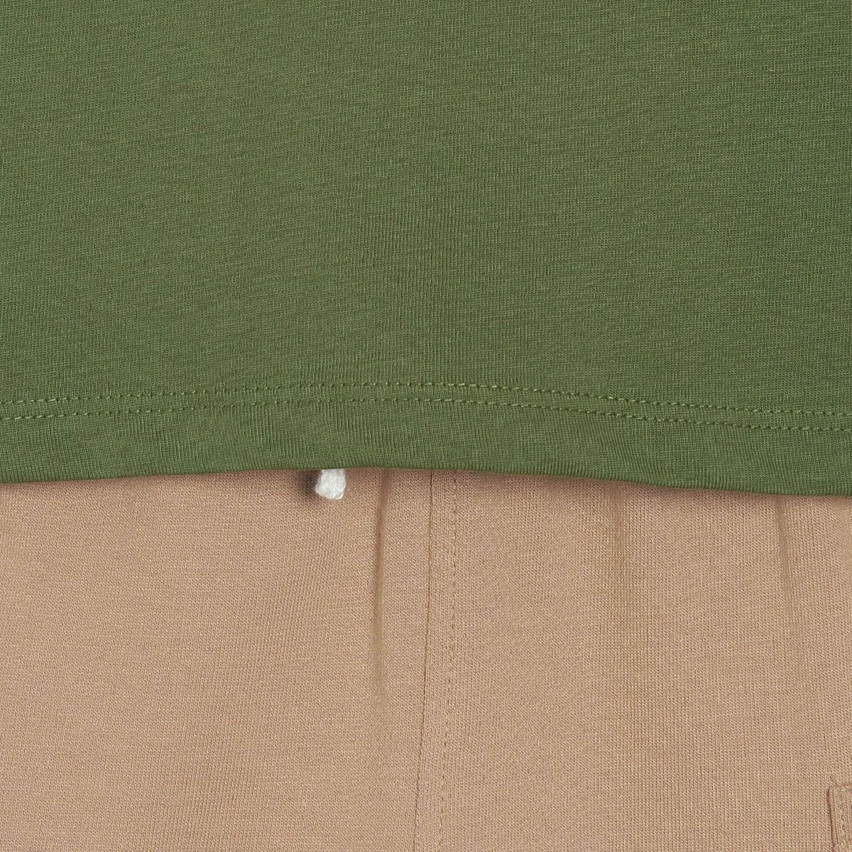 Pack of 2 t-shirt & knit bottom - green for 0-3 Months